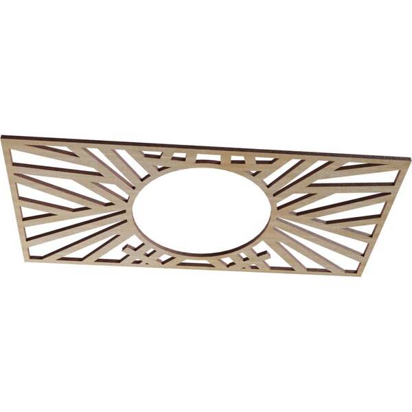 Hoover Wood Fretwork Pierced Ceiling Medallion, Hickory, 20W X 10H X 7 3/8ID X 3/8T